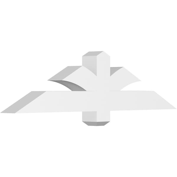 Ekena Millwork Redmond Architectural Grade PVC Gable Bracket, 48"W x 12"H x 4"D x 4"F, 6/12 Pitch GBP048X12X0404RED00 - main